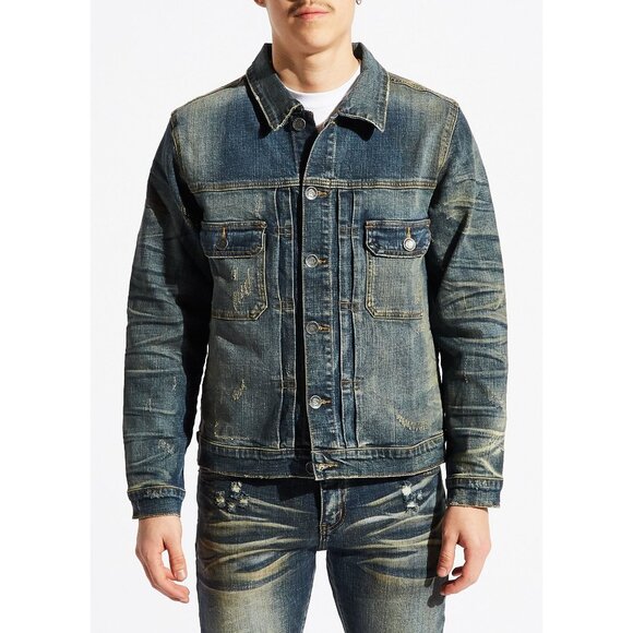 Embellish Alisha  Distressed Denim  Stretch  Mens  Jackets  Size M. - Picture 1 of 16